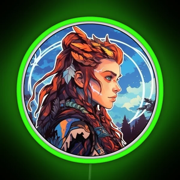 Aloy From Horizon Zero Dawn RGB Neon Sign