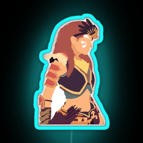 Aloy Horizon Zero Dawn Forbidden West RGB Neon Sign