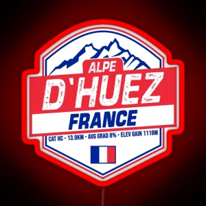 Alpe D Huez Cycling France RGB Neon Sign