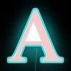 Alpha Greek Alphabet Neon Light Sign in Millennial Pink Color