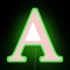 Neon Greek Alphabet Symbol Wall Art for Boho Chic Bedrooms