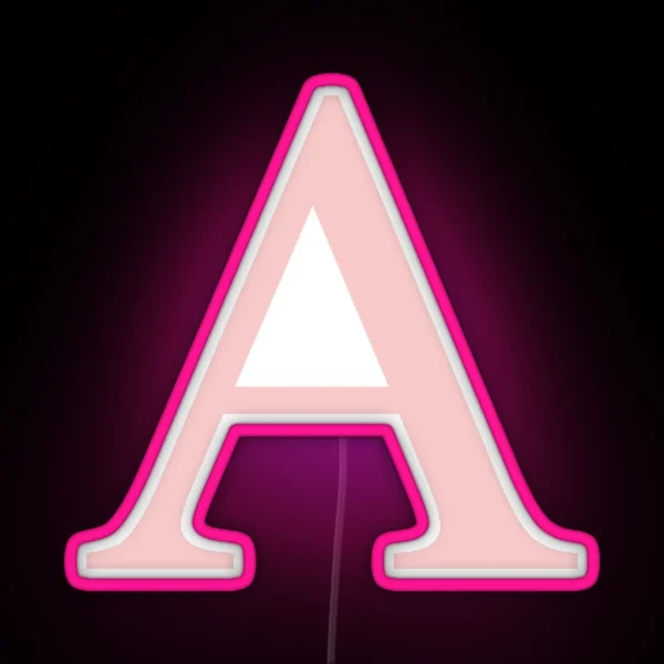 Alpha Millennial Pink Greek Letter RGB Neon Sign