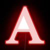 Vintage Greek letter aesthetic with bold, bright neon lighting accents.
