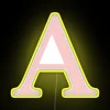 Unique Alpha Greek Letter Neon Sign in Millennial Pink Hues