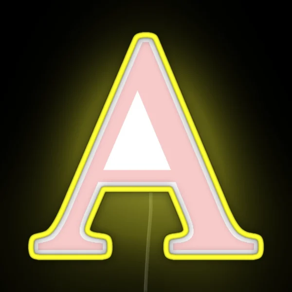 Alpha Millennial Pink Greek Letter RGB Neon Sign