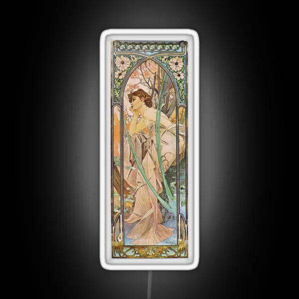 Alphonse Mucha Evening Reverie RGB Neon Sign