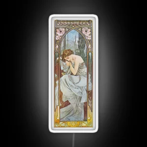 Alphonse Mucha Nocturnal Slumber RGB Neon Sign