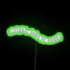 Vibrant LED neon sign with colorful RGB light effects design