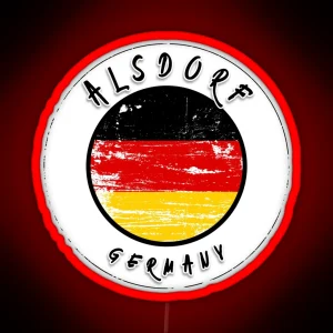 Alsdorf Germany Vintage Flag RGB Neon Sign