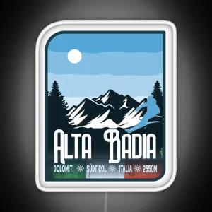 Alta Badia Italy Italia Ski Skiing Led Led 01 RGB Neon Sign