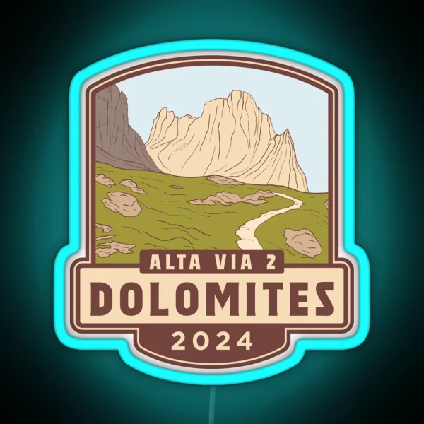 Alta Via 2 2024 Dolomites RGB Neon Sign