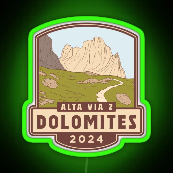 Alta Via 2 2024 Dolomites RGB Neon Sign