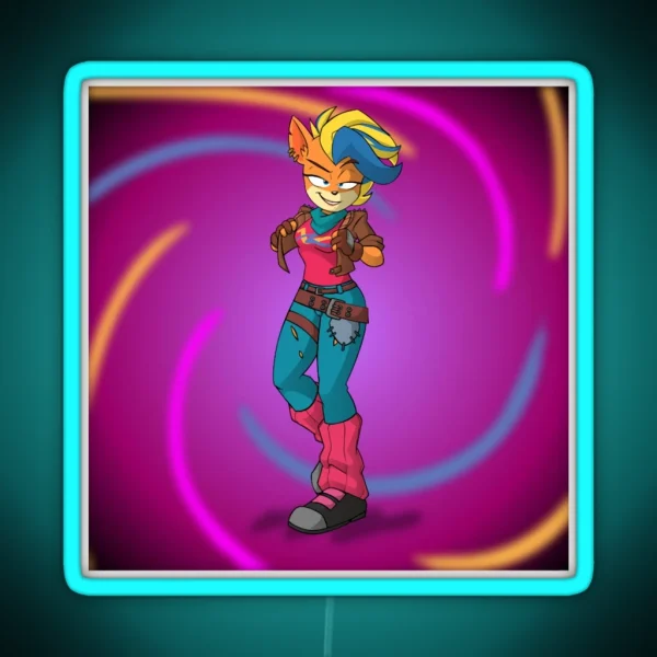 Alternate Universe Tawna Bandicoot RGB Neon Sign