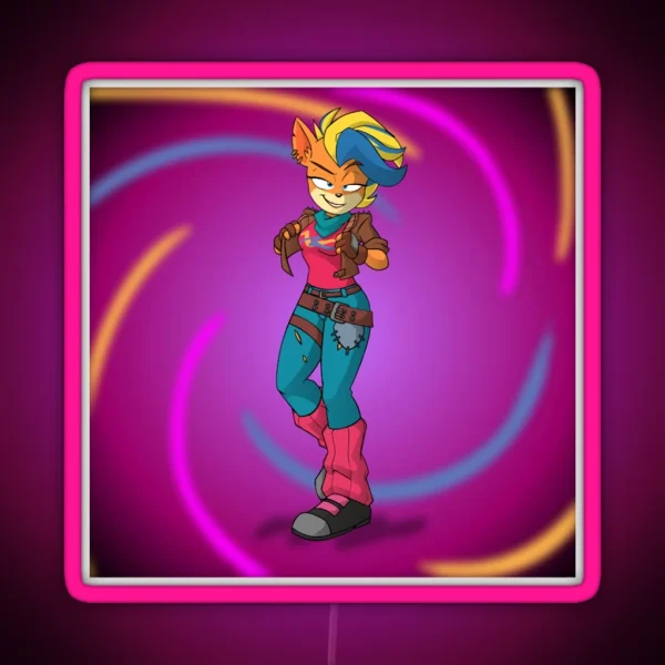 Alternate Universe Tawna Bandicoot RGB Neon Sign