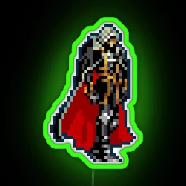 Alucard Black And Red Cape Classic 32 Bit Retro RGB Neon Sign