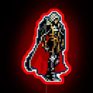 Alucard Black And Red Cape Classic 32 Bit Retro RGB Neon Sign