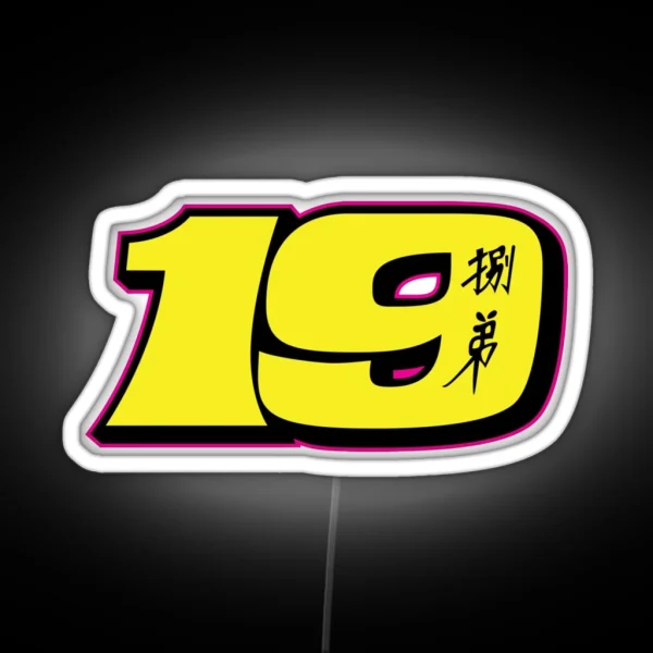 Alvaro Bautista Number 19 RGB Neon Sign