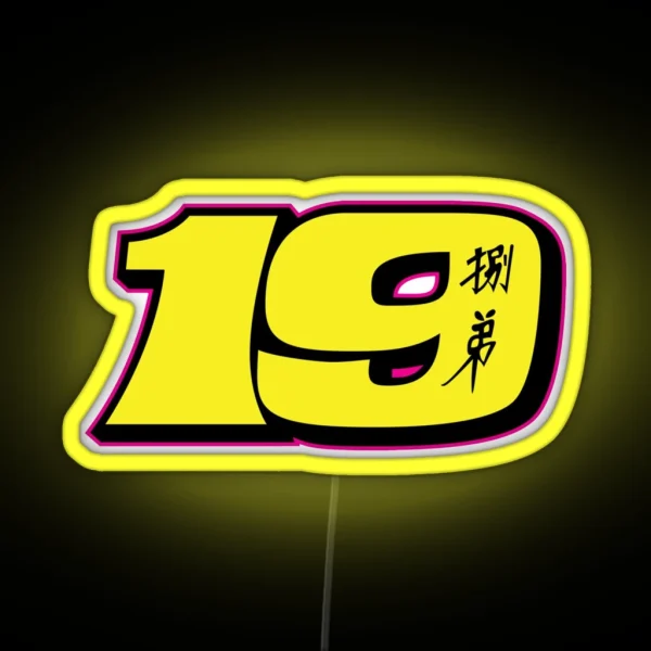 Alvaro Bautista Number 19 RGB Neon Sign