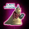 Eye-catching RGB Neon Sign with Programmable Color Change Abilities Always Watching