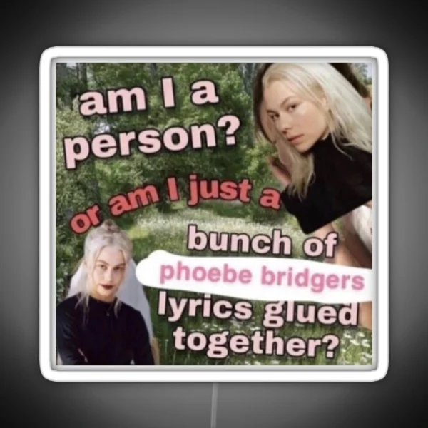 Am I A Person Or Am I Just A Bunch Of Phoebe Bridgers RGB Neon Sign