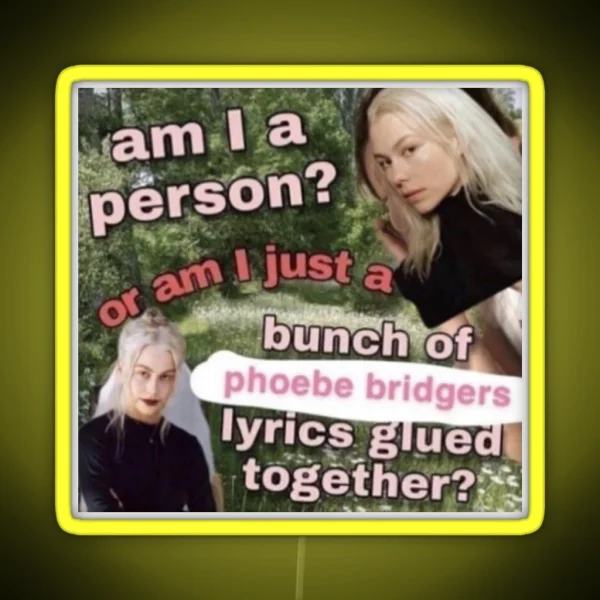 Am I A Person Or Am I Just A Bunch Of Phoebe Bridgers RGB Neon Sign