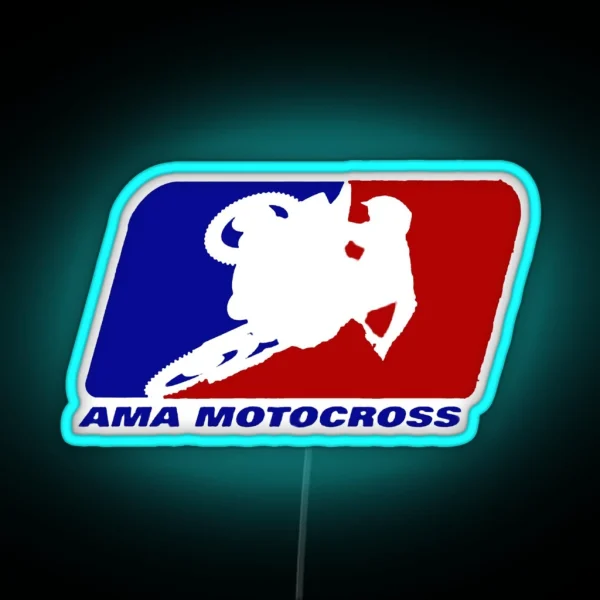 AMA Motocross Superbikes Motorbike Heather RGB Neon Sign