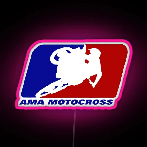 AMA Motocross Superbikes Motorbike Heather RGB Neon Sign