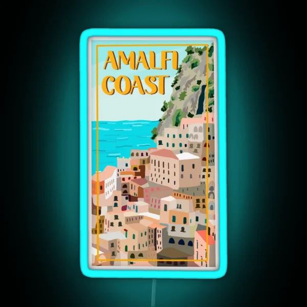 Amalfi Coast Post Card RGB Neon Sign