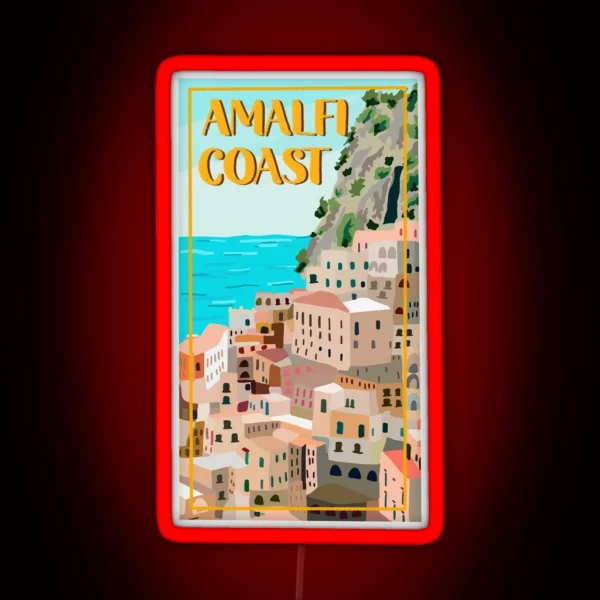 Amalfi Coast Post Card RGB Neon Sign