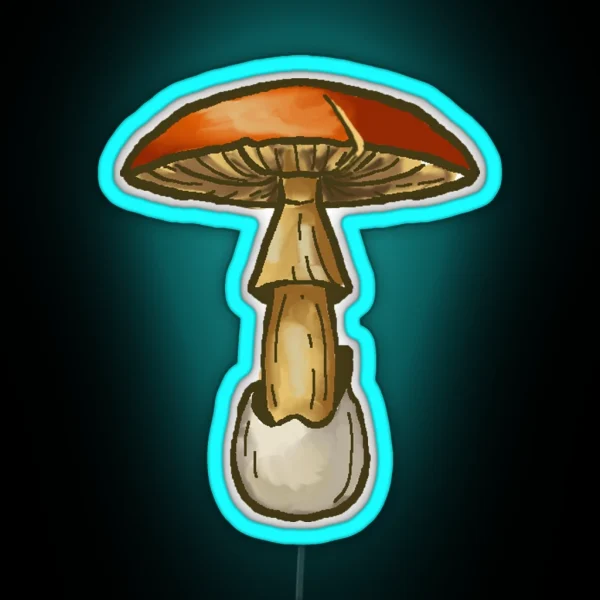 Amanita Caesarea Mushroom RGB Neon Sign