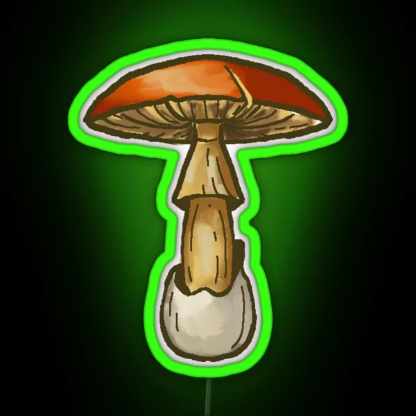 Amanita Caesarea Mushroom RGB Neon Sign