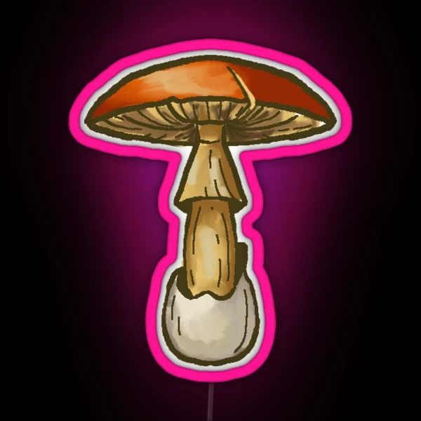 Amanita Caesarea Mushroom RGB Neon Sign