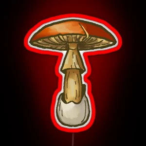 Amanita Caesarea Mushroom RGB Neon Sign