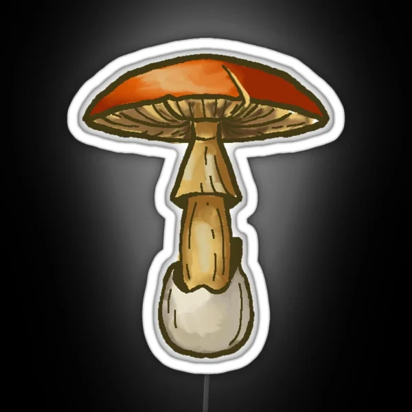 Amanita Caesarea Mushroom RGB Neon Sign