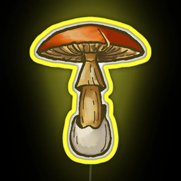Amanita Caesarea Mushroom RGB Neon Sign