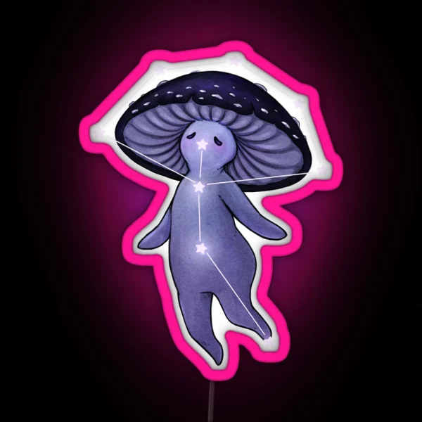 Amanita Galactica Mushroom RGB Neon Sign