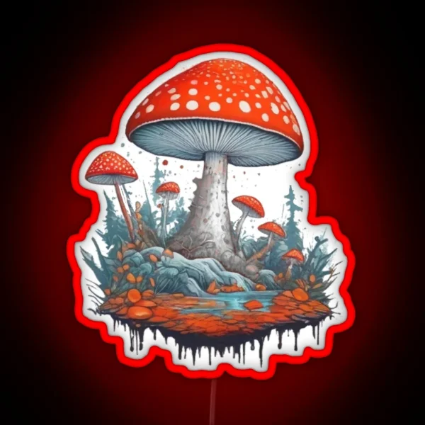 Amanita Muscaria Logo RGB Neon Sign