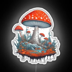 Amanita Muscaria Logo RGB Neon Sign