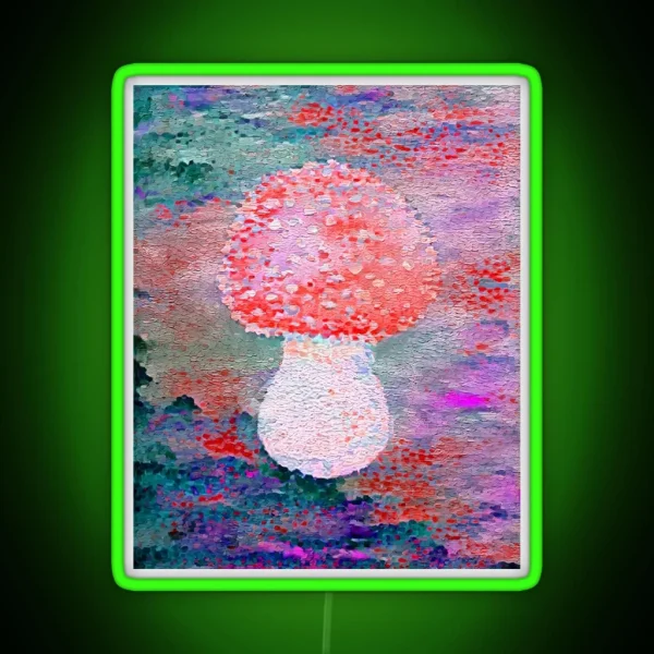 Amanita Muscaria Mushroom RGB Neon Sign