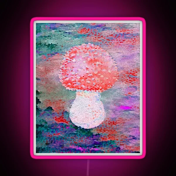 Amanita Muscaria Mushroom RGB Neon Sign