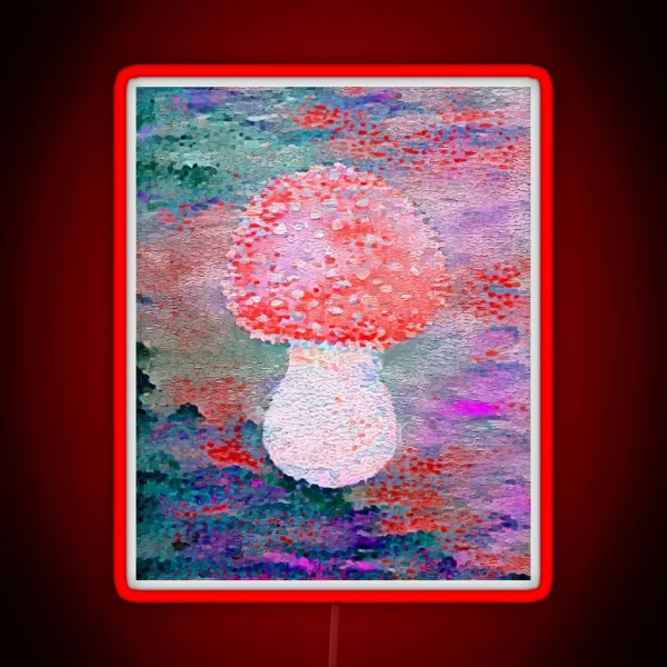 Amanita Muscaria Mushroom RGB Neon Sign