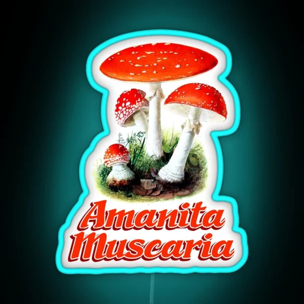 Amanita Muscaria Mushroom RGB Neon Sign