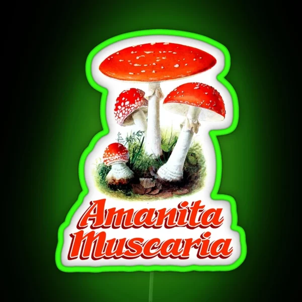 Amanita Muscaria Mushroom RGB Neon Sign