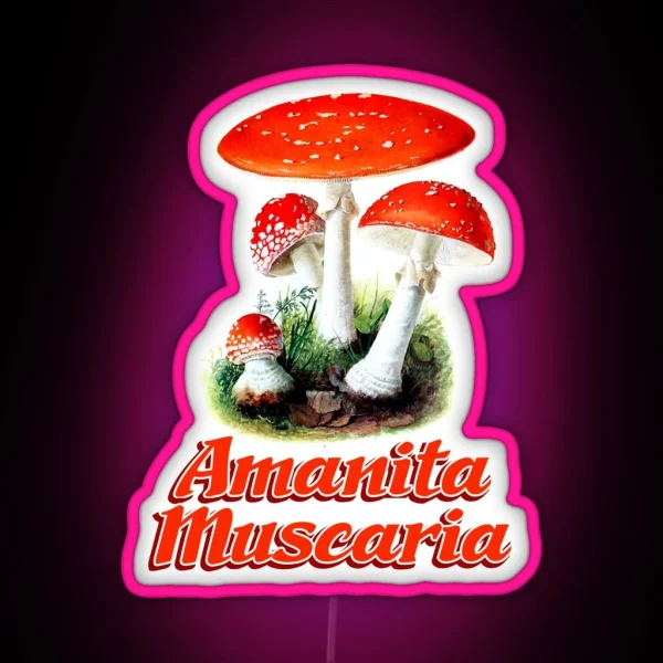 Amanita Muscaria Mushroom RGB Neon Sign