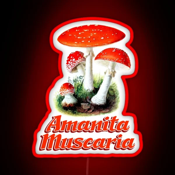 Amanita Muscaria Mushroom RGB Neon Sign