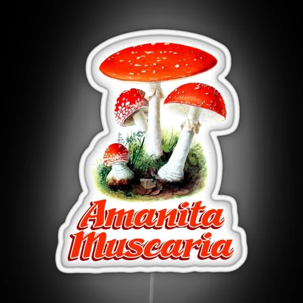 Amanita Muscaria Mushroom RGB Neon Sign