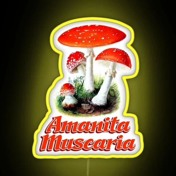 Amanita Muscaria Mushroom RGB Neon Sign