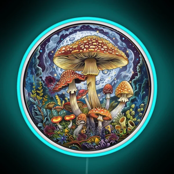 Amanita Muscaria Mushroom RGB Neon Sign