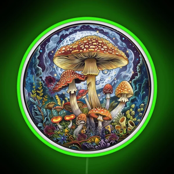 Amanita Muscaria Mushroom RGB Neon Sign