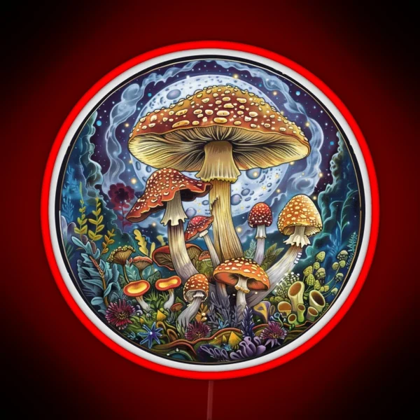 Amanita Muscaria Mushroom RGB Neon Sign